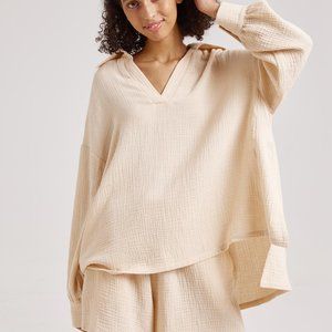 NAP Floaty Collared Top- M